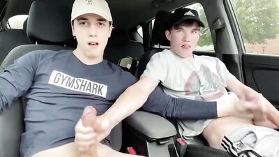 Car Ride Oral Delight - 2 Boys Porn
