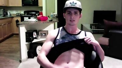 Jerking His Cock in His Apartment - Amateur Web-Cam Boys Porn!