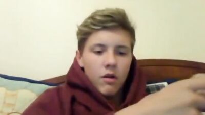 Blonde Boy Porn Masturbates Bedroom Solo - Gay XXX Orgasm Massage