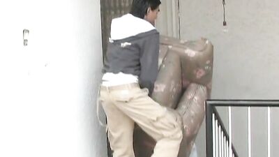 Flip Latino Boys in Bareback Action - Cum Shots on Armchair