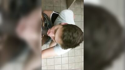 College Boy BBC Blowjob in Locker room: Double Penetration Threesome