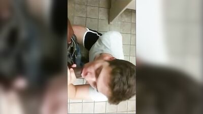 College Boy BBC Blowjob in Locker room: Double Penetration Threesome