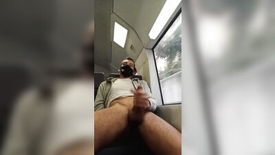 Train Ride Cum Shot: Young Boys Get Off and Leave Mess!