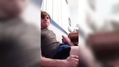 Ginger Teen Boys Porn Jerks Off with Intense Big Orgasm - Cum Shots Handjob Solo