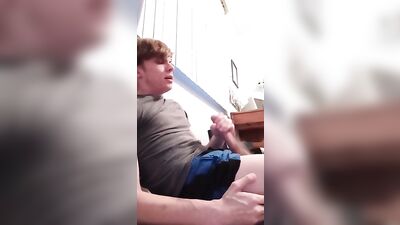 Ginger Teen Boys Porn Jerks Off with Intense Big Orgasm - Cum Shots Handjob Solo