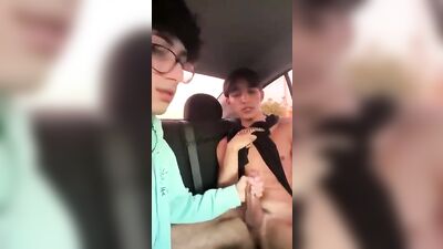 Hand-job friend in the car boys - Steamy Amateur Cum Shots!
