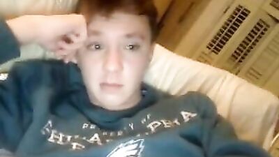 Redhead Ginger Twink Jerks and Cums again! New boys porn with sound.