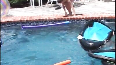 Gay Pool-side Bareback & Jerk Off Fun - Lads Edition!