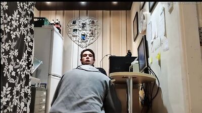 The Neighbor Visits Gay Boys Porn: Amature Bareback Solo Adventures