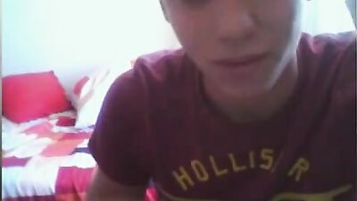 Hollister Twink Finishes Up on His Bed Gay Porn Video - Cum On My Face, Sucking Cocks, Muscular Guys