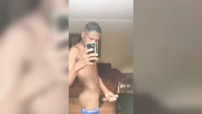 Busting a huge nut all over the floor boys!