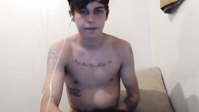 Gay Porn Webcam Show With A Tattooed College Boy!