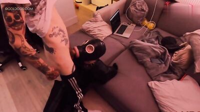 Gas Mask Piss Feeding Fetish - A Gay Tube Delight!