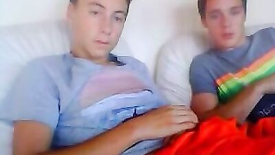 German Twinks Porn Take Turns Jerking - Silent Video!