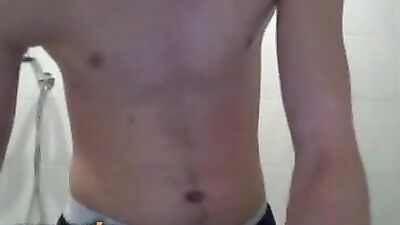 Cumming in the Bathroom - Latino Amateurs Take Turns for Boys Porn