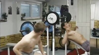 Muscle Jock Gym Oral Show - Big Cocks Bareback Cum Shots