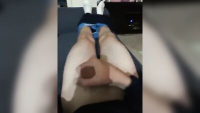 Skinful Pleasure: Smooth, Uncut and Skinny Lad Cumming Inside His Foreskin!