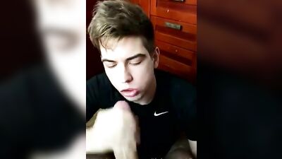 Gangbang Frenzy: Sucking His Friends Fat Cocks with Boys Porn!