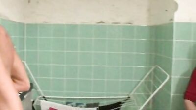 Laundry Boys Bareback Threesome: Cute Lads Steamy Adventure!