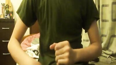 Gay Porn Twink Shootload Green Shirt - Big Cock Loads On!