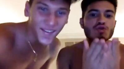 EZIOs Webcam Fun with his Hot Italian Stallion Friend!