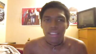Black Twink Cumming Gay Porn: Amateur Black Solo Masturbating and Cumming!