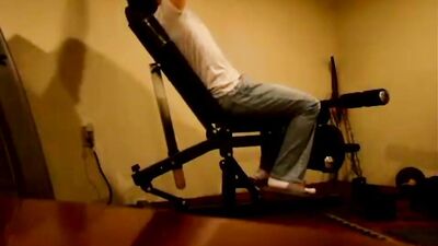 Chris Jerks Off Against Muscle Boys: Amateur Big Cock College Cam Guy Porn!