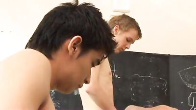 Three-Way Sex Twink Oral Cum Bareback Gay Porn