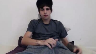 Gay College Boy Shows Off Ink and Ass on Web-Cam!