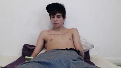 Gay College Boy Shows Off Ink and Ass on Web-Cam!