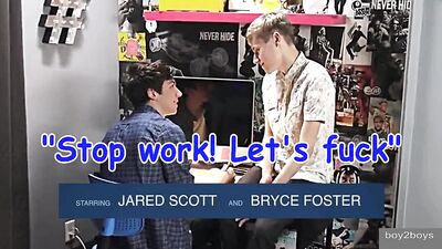 Interrupted Study Boys Porn: Bareback Cum Shots Galore!