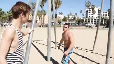 Gay beach twink action cum shots oral porn video!