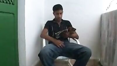 Looking at some hot porn gets this twink soaking wet (190 characters)