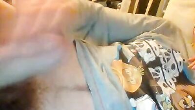 Horny glasses boy porn masturbates and cums