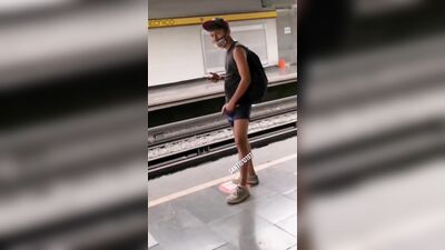 Metro Boy Caught in Public Outside Tube: An Explosive Gay Porn Experience!