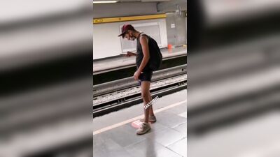 Metro Boy Caught in Public Outside Tube: An Explosive Gay Porn Experience!