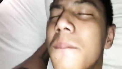 Asian Teen Bareback Cumshot with Poppers Buddy