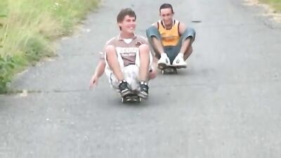 Outdoor Boys Porn: Skater Lads Go Wild in the Back of a Truck!