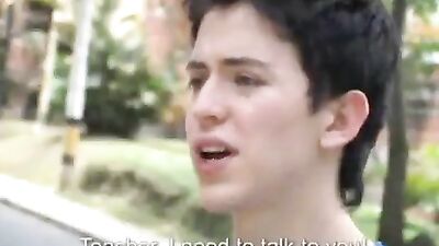 Hot teacher fucks a freshman twink tube