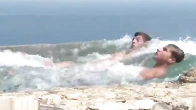 Gay Twink Threesome JBS Porn Action Group Sex Public Outside