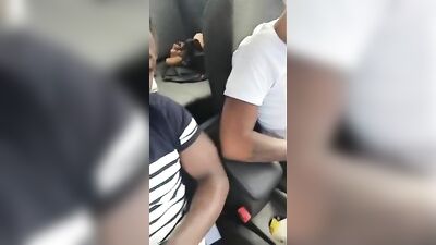 Black teen twink solo jerking off in car: Amateur Black Solo Porn