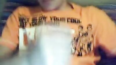 Getting jizz all over my orange shirt boys - Hardcore gay porn action!