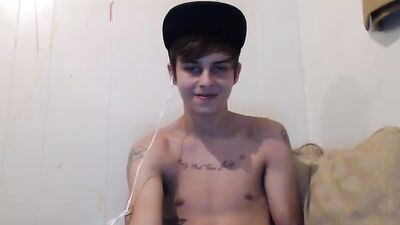 Tattoo College Boy Porn Jerks Off on Cam 12