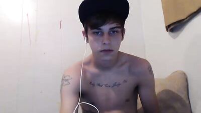 Tattoo College Boy Porn Jerks Off on Cam 12