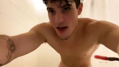 Gay Muscle Porn in the Shower - Big Cocks Bisexual I Want to Fuck Him Boys