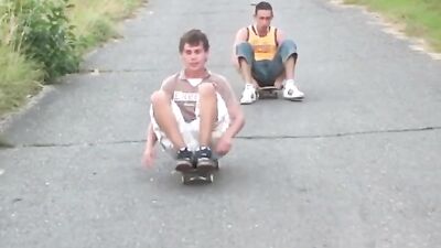 Skater Boys Porn Secrets JBS Twink Tube Duo - Action Public Outside!