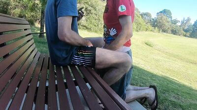 Gay Porn Diaper Fetish - Daddy Pisses in Kittys Diaper at the Park