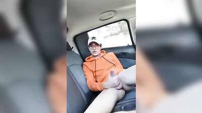 Cutie Jerking Alone in the Car: Latino Amateur Cum Shots Public Outside Straight Boys Handjob Web-Cam Solo!