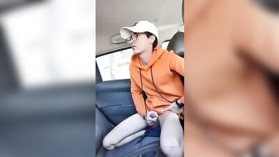 Cutie Jerking Alone in the Car: Latino Amateur Cum Shots Public Outside Straight Boys Handjob Web-Cam Solo!