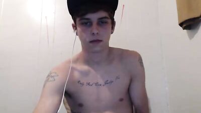 Tattooed Web-Cam College Boy Cum Shots: Jerking Off & Cumming Hard!
